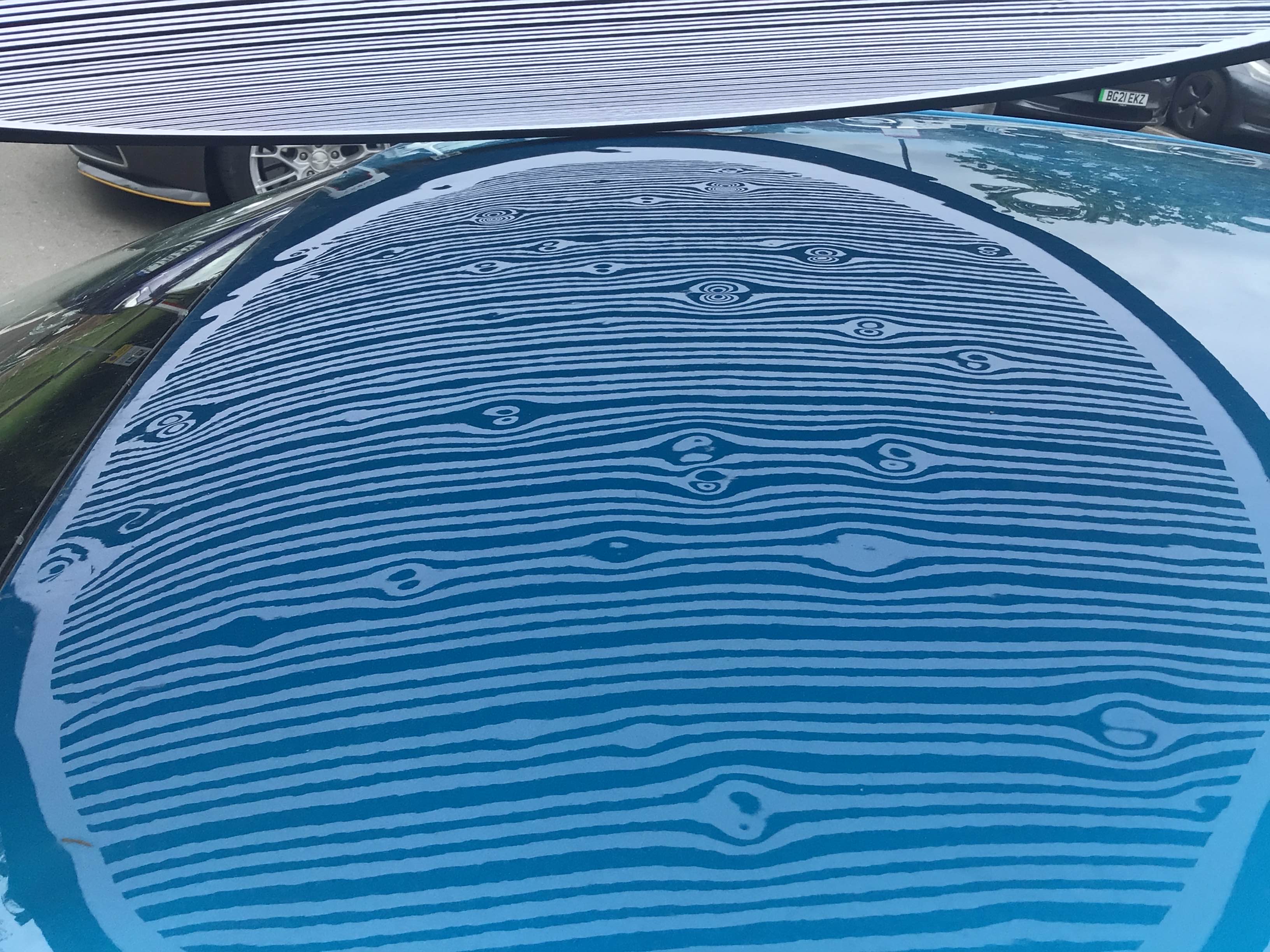 Example of hail damage repair